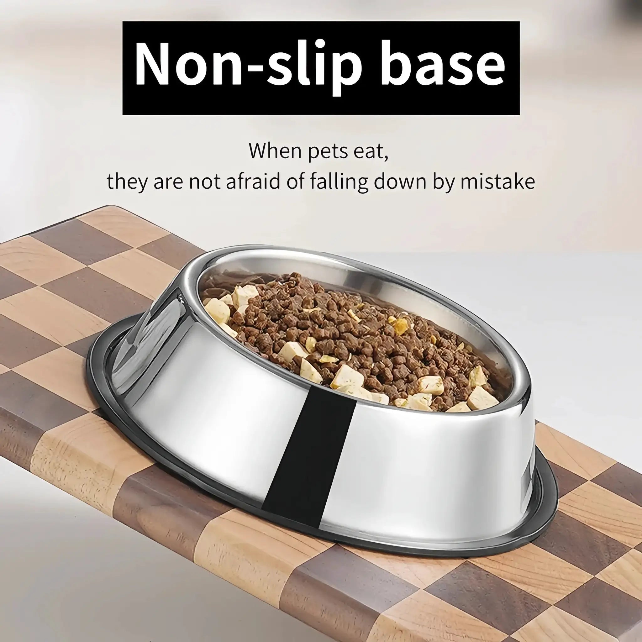 Stainless Steel Dog And Cat Drinking Bowl Pet Feeding Bowl Durable Easy To Clean 6 Sizes
