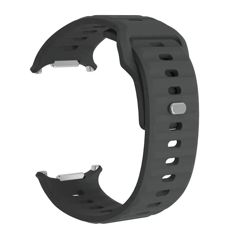 Marine Band silicone watch strap for Samsung Galaxy Watch Ultra 2 47mm, dark gray with metal clasp