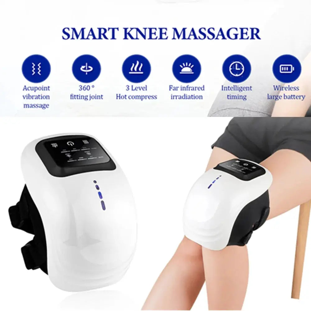 foreverlily Smart Knee Massager by Simples Market, white knee-wrap air-pressure massager