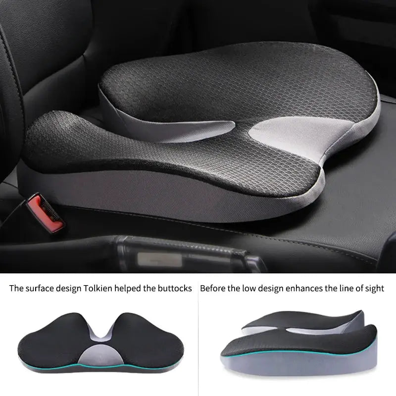 Non Slip Orthopedic Memory Foam Tailbone Cushion For Back Pain Relief Chair And Car Seat