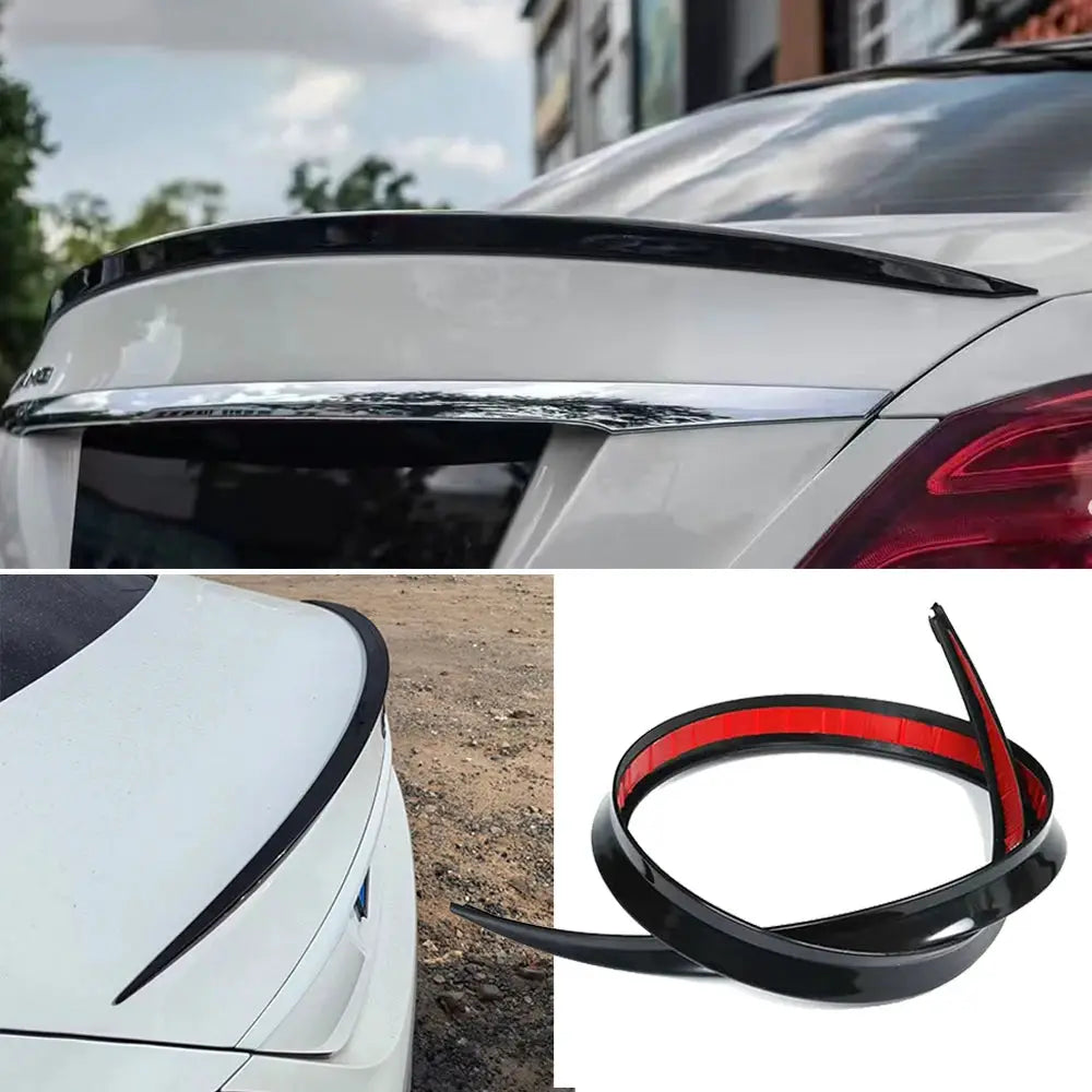 Rear trunk spoiler, ABS universal 1.2m, black carbon-fiber style