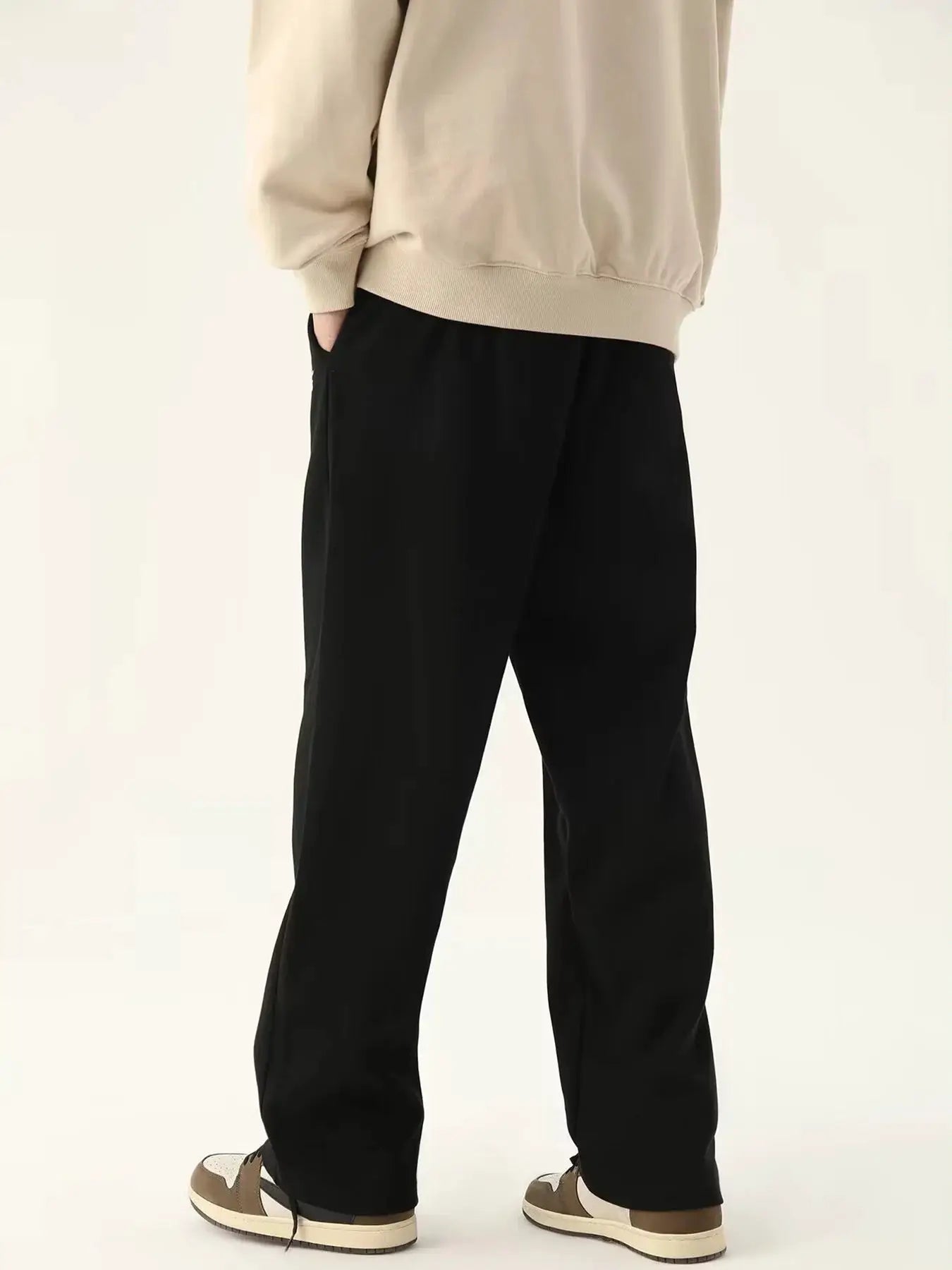 Simples Market men's jogging pants, black baggy sweatpants with a relaxed fit