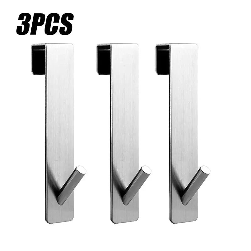 3-piece stainless steel S-shaped shower door back hooks for over-glass doors, Simples Market
