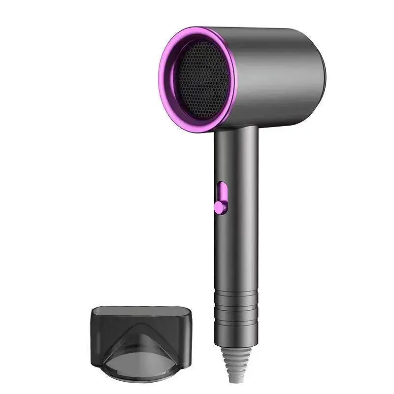 Simples Market high-speed hair dryer with purple accents and black body, concentrator nozzle