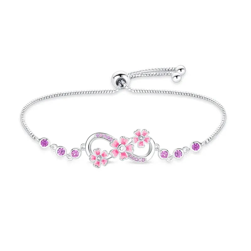 925 Sterling Silver Lucky Symbol Zircon Bracelet For Women Romantic Valentines Day Jewelry Gift Luxury