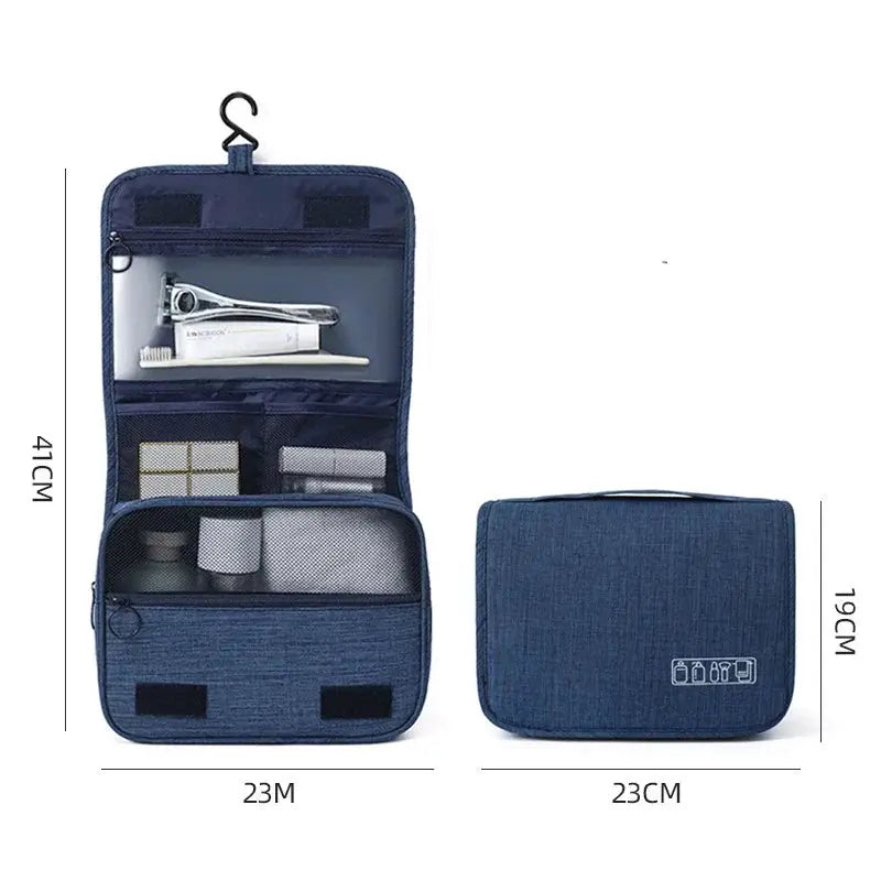 TravelMate Oxford Fabric Toiletries Organizer Bag Waterproof Hanging Travel Pouch For Men And Women