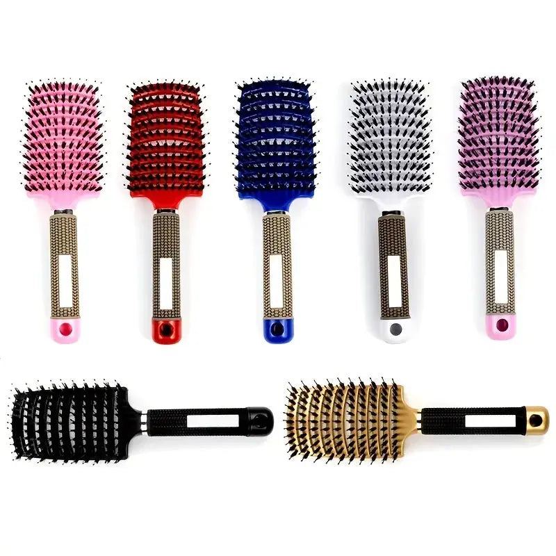 NovaGlow Magic Scalp Massage Hair Brush For Wet Curly Hair With Non Slip Handle Detangling Tool