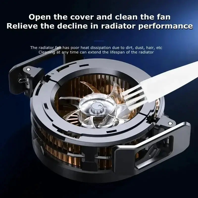 Magnetic back-clip phone cooler 2-in-1 fan radiator for iOS/Android, Simples Market