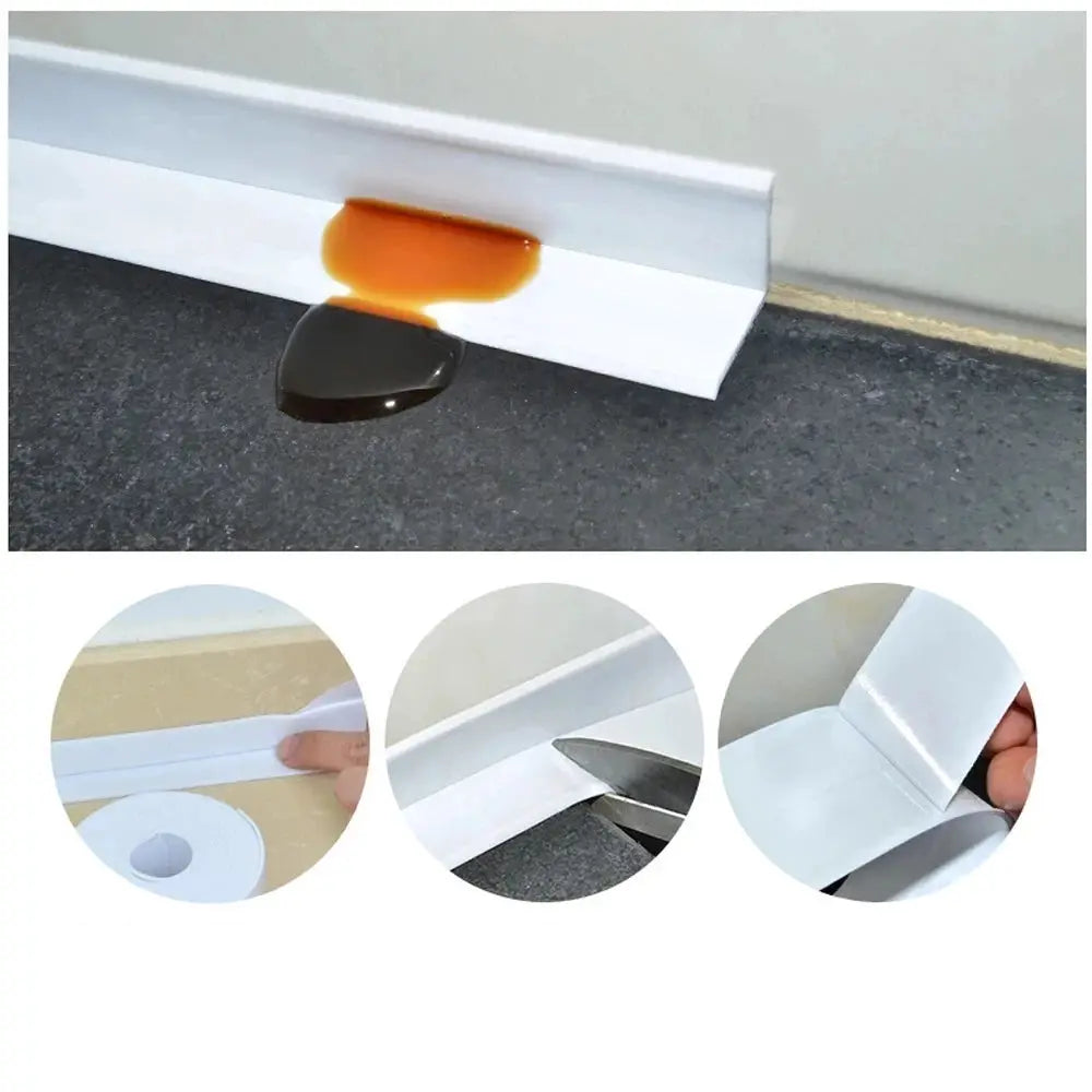 Bathroom Waterproof Sealing Tape PVC Adhesive Sealing Strips Wall Stickers Sink Edge Tape Kitchen Bathroom Accessories