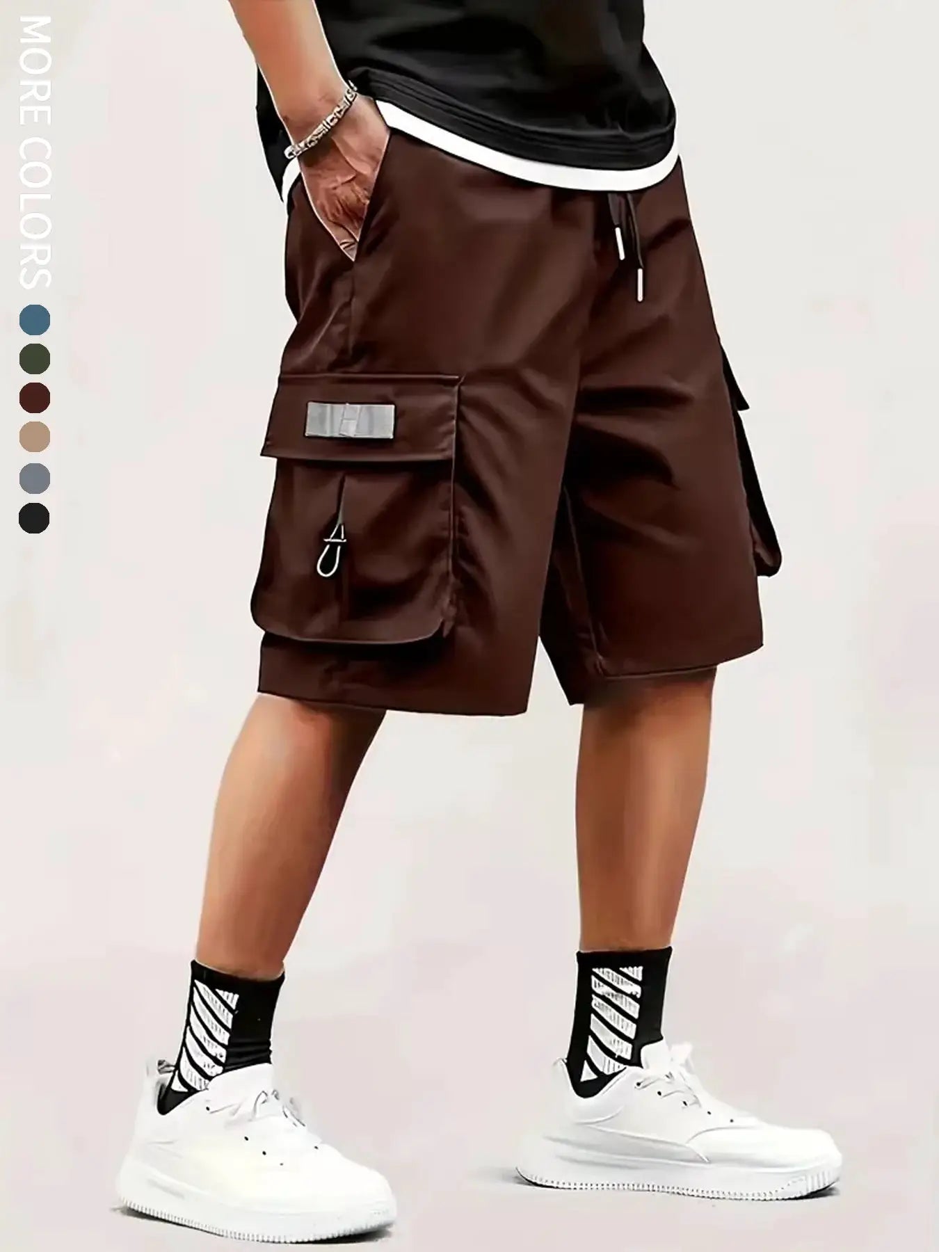 Men's Cargo Shorts, Outdoor, Travel, Casual Sports, Large Pockets, Durable and Comfortable Fabrics, Thin Shorts for Outings 17