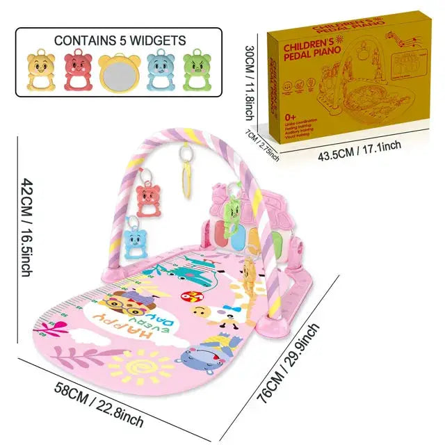 Baby Music Activity Gym Play Mat For Newborn And Infant Crawling Development With Piano Keyboard Toys Gift