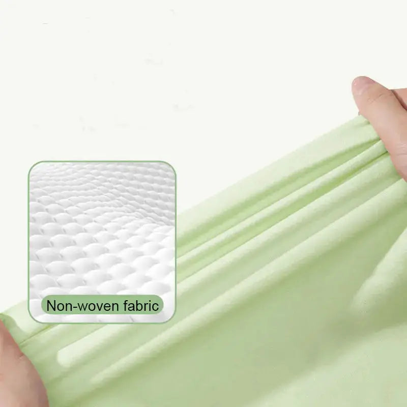 Disposable pillowcase set, 10pcs, light green non-woven fabric for travel or hotel by Simples Market