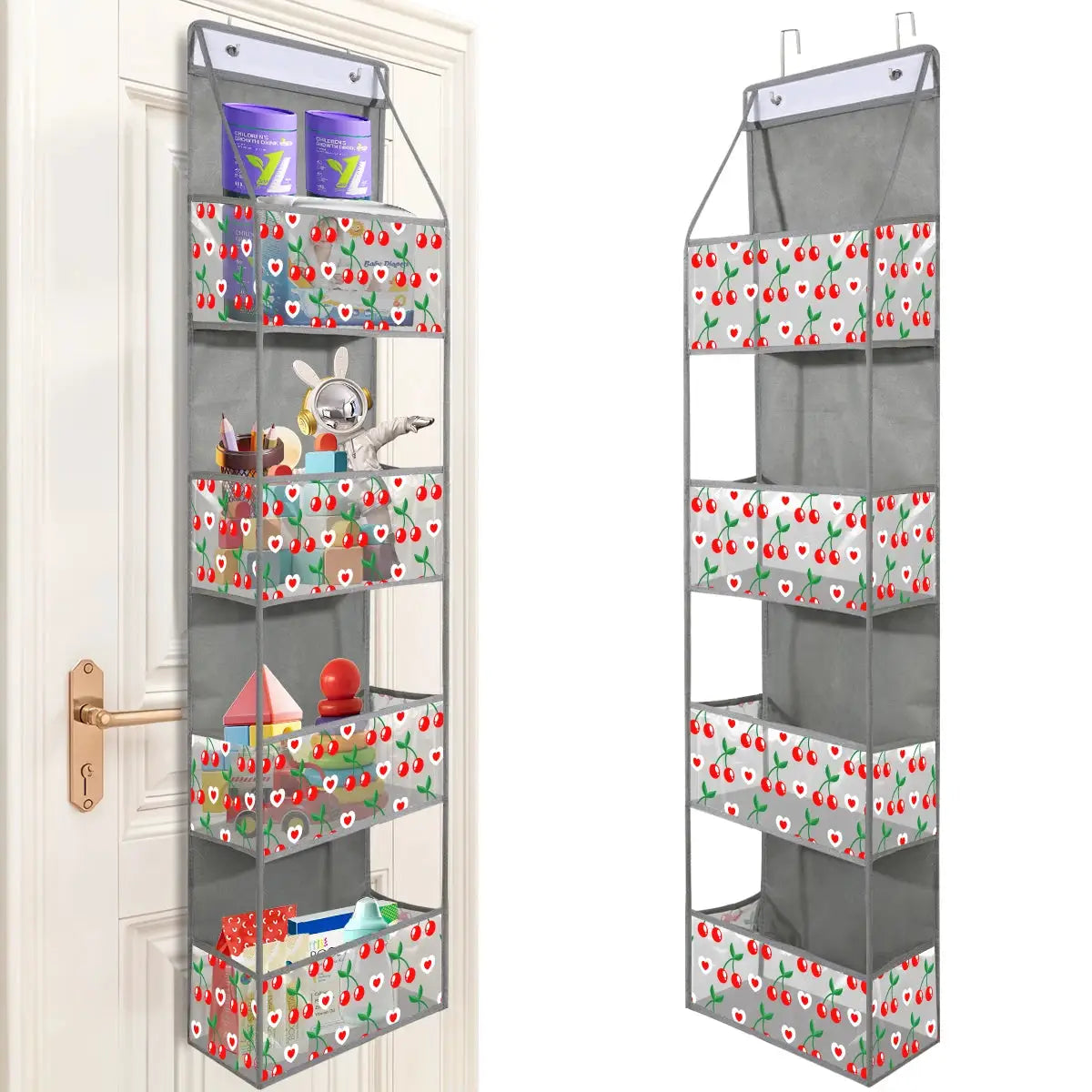 Over the Door Hanging Organizer 4 Or 6 Layer Storage for Cosmetics Nursery Bathroom Closet Bedroom Dorm