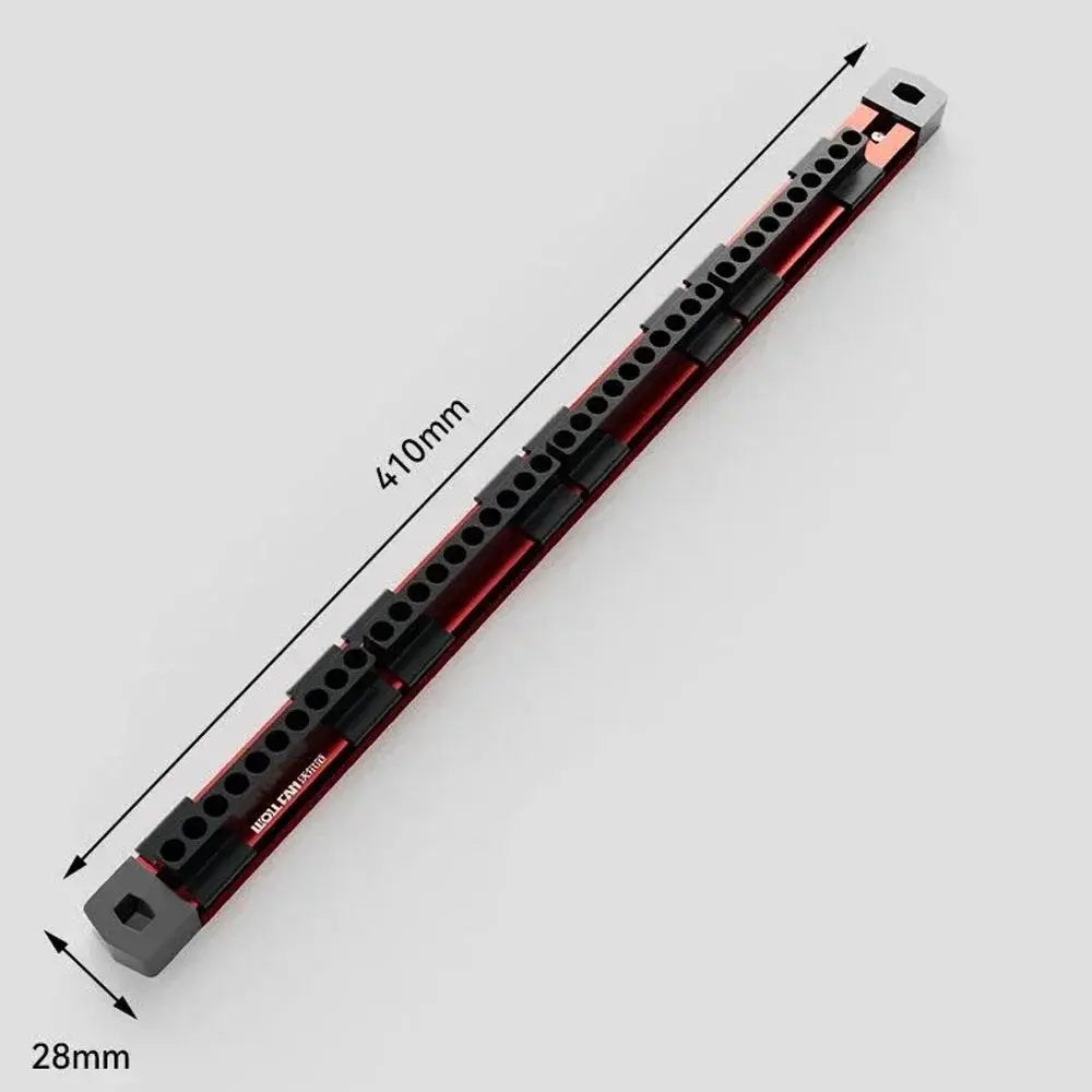 Magnetic screwdriver bit holder organizer, 40-slot red and black case by Simples Market
