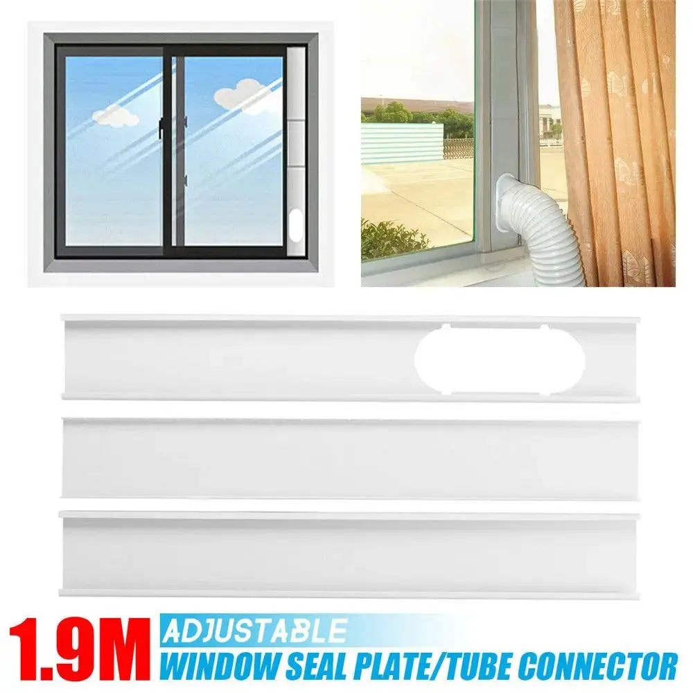 Newest Portable Window Kit Slide Plate Adjustable Adaptor Wind Shield Exhaust Hose Tube Connector For Air Conditioners