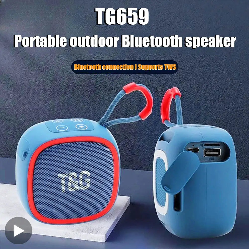 TG659 Portable Bluetooth Speaker Wireless FM Radio Mini Compact Sound Box For Outdoors And Home Use
