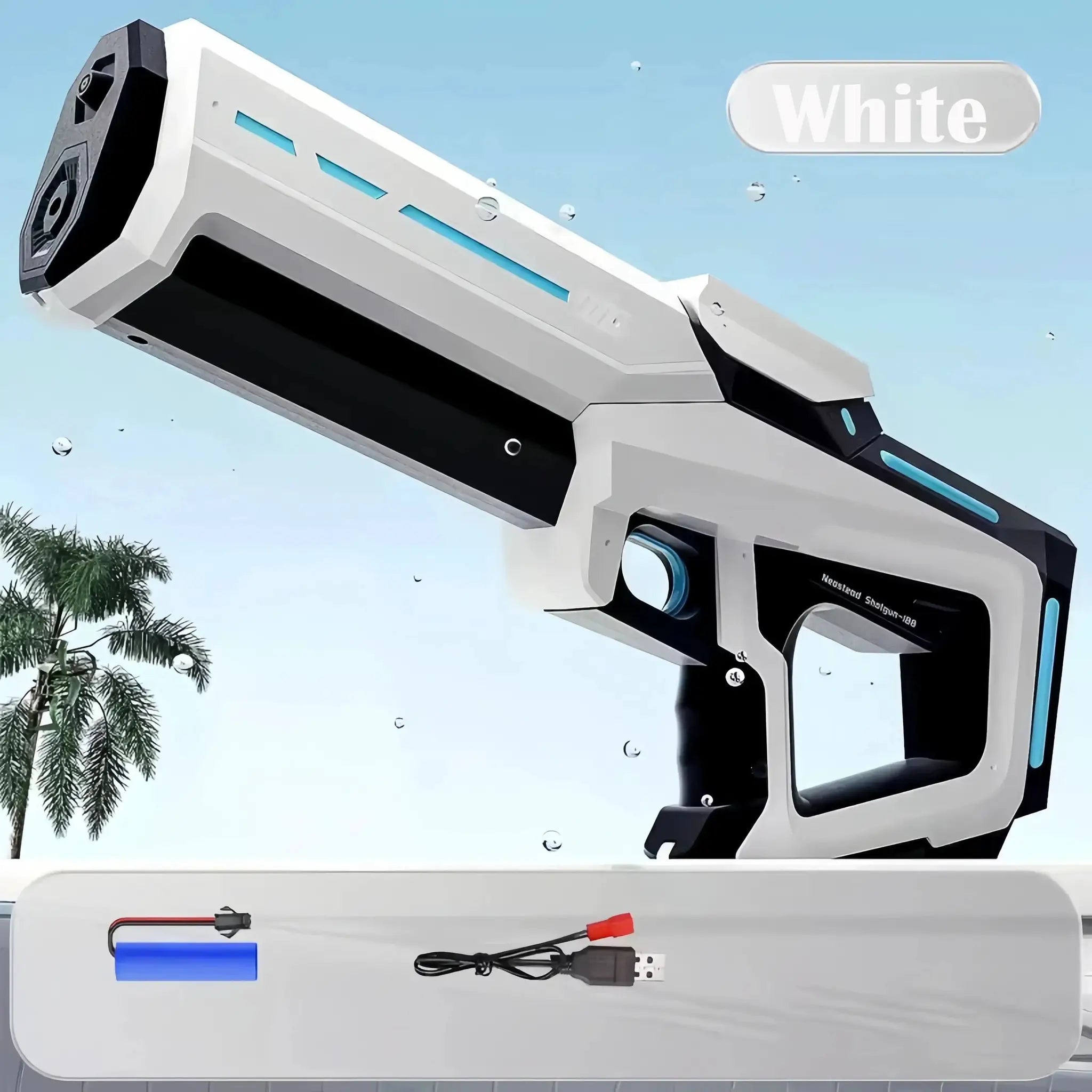 43cm Full Electric Automatic Water Storage Gun Toy For Kids Boys Beach Summer Outdoor Battle Game