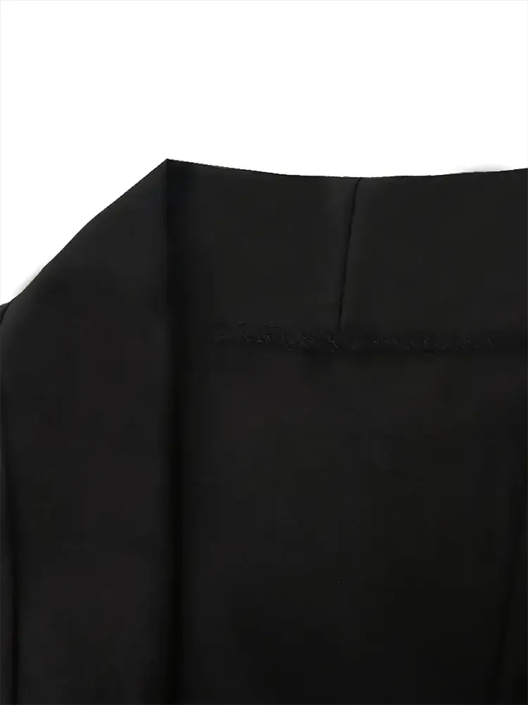 Men's black lightweight kimono cardigan with open-stitch yukata-style design