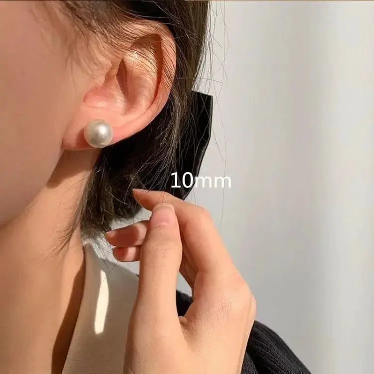 ZAKOL Fresh Rose Stud Earrings With Imitation Pearl Sweet Pink Tulip For Women Trendy Jewelry