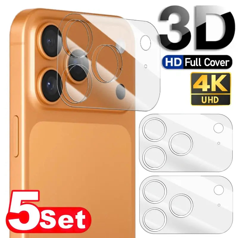 Camera lens tempered glass set by Simples Market for iPhone 17 Pro Max/17 Air, 5-pack, 3D full cover