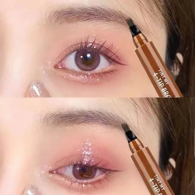 NovaBeauty Four Pronged Eyebrow Pencil All Day Waterproof Smudge Proof Brow Definition