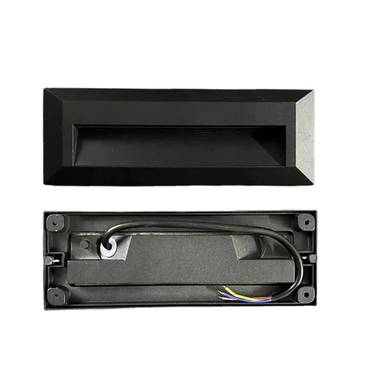 Surface-mounted LED stair step light, black aluminum alloy wall lamp