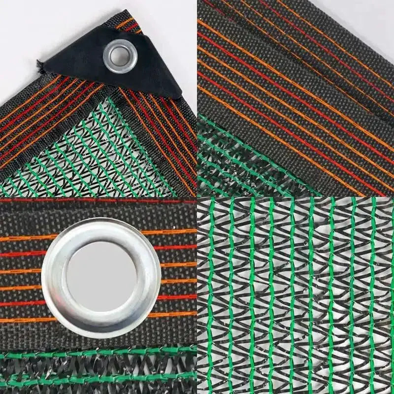 Simples Market 4-color HDPE sun shade net with metal grommets, 50% shade for bonsai and succulents