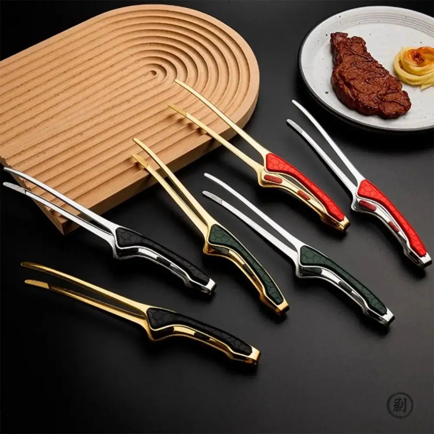 Nonstick Stainless Steel Barbecue Tongs Anti Scald Anti Slip Steak Tongs Non Slip Grip Kitchen Tongs For Cooking
