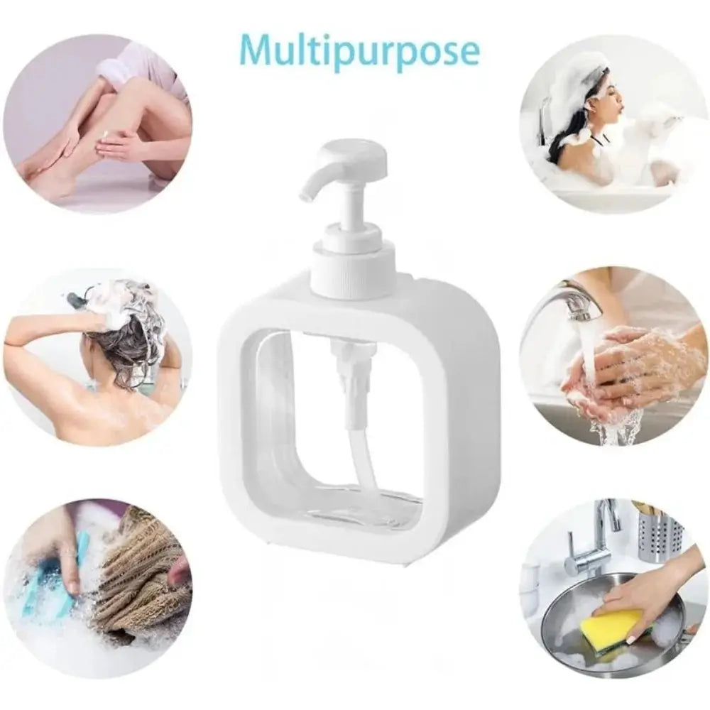 Large Capacity Transparent Soap Dispenser Bottle 300ML 500ML For Liquid Soap Shower Gel Laundry Detergent Storage