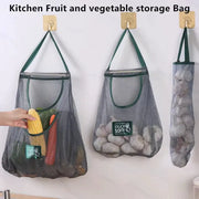 EcoMesh Reusable Hanging Mesh Storage Bags For Fresh Ginger Garlic Potatoes And Onions With Airflow Design