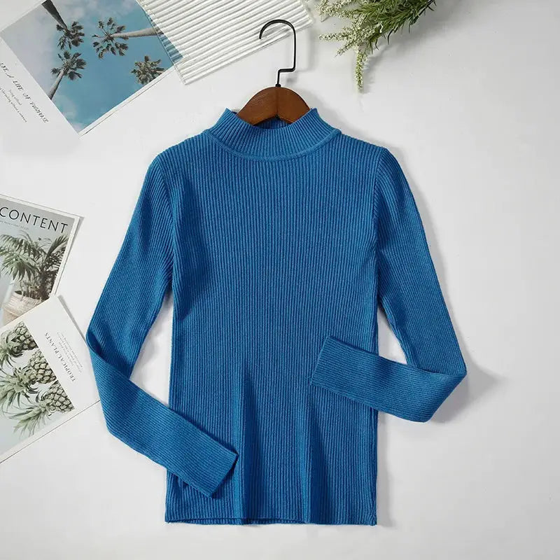EverSoft Women Turtleneck Knitted Sweater Soft Cashmere Blend For Cozy Warmth In Autumn And Winter