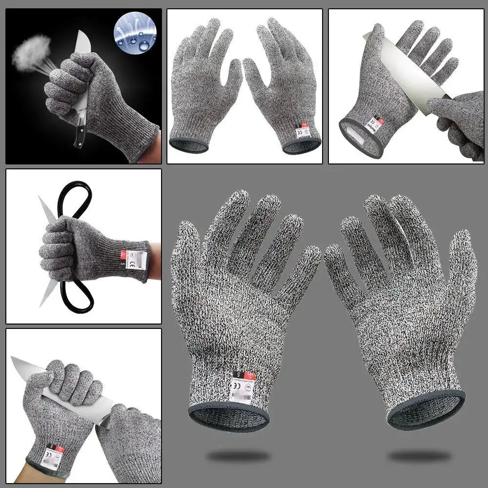Grade 5 Cut Resistant Gloves HPPE Kitchen Scratch Resistant Glass Cutting Garden Protection For Gardeners