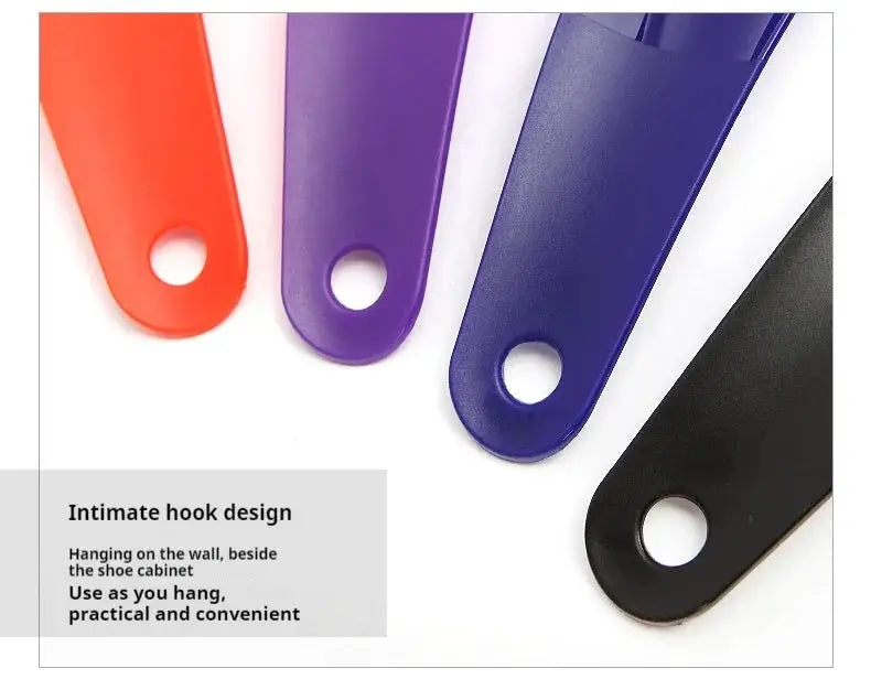 Simples Market shoe horn set, 1–2 pcs, 16cm plastic short-handle shoehorns in assorted colors