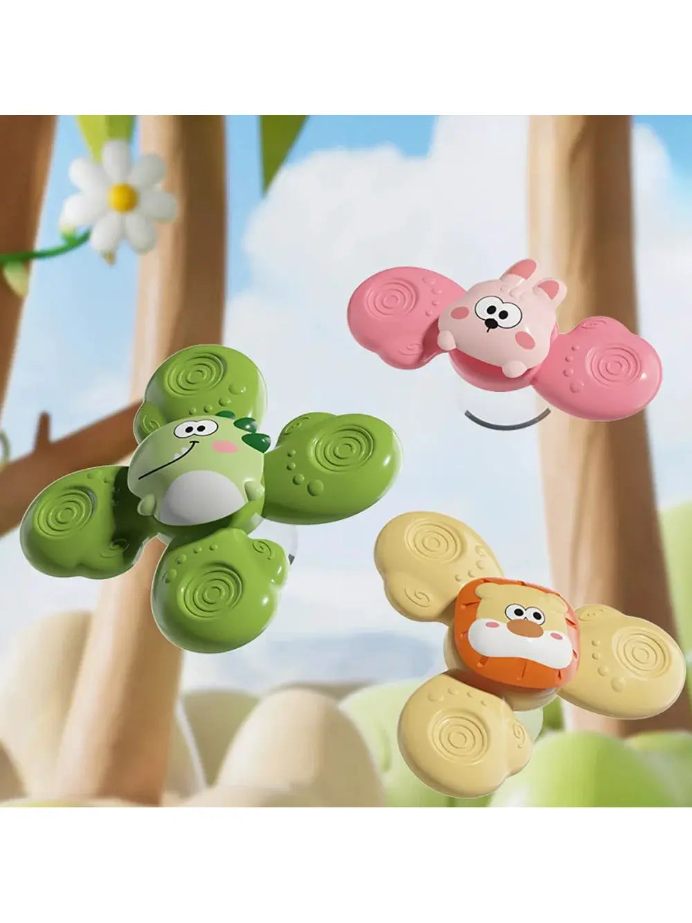 Baby Sucker Spinning Bath Toys for Montessori Education Rotating Toys for Toddlers and Infants