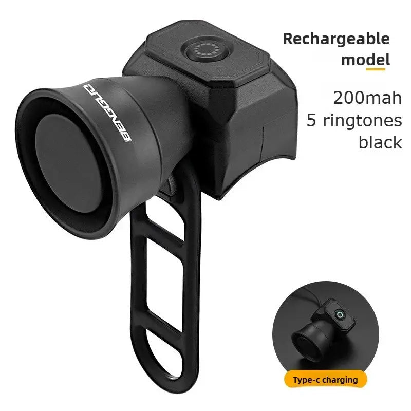 USB Charging Waterproof Mountain Bike Bell Electronic Horn For Safe Riding On All Weather Trails