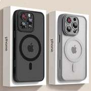 Simples Market luxury matte MagSafe iPhone case, shockproof armor; black and gray 2-pack