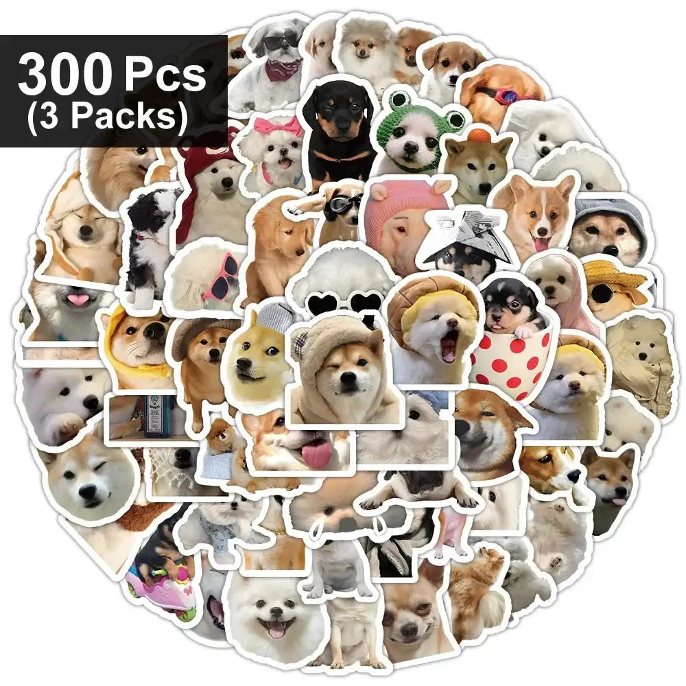 Funny Dog Stickers Cartoon Cute Decals 10 100 1000 Pcs Pack For Laptops Phones Luggage Cars Bikes And More