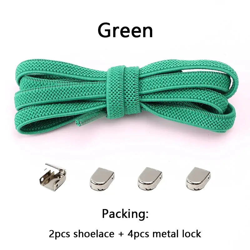 FlexFit No Tie Elastic Shoelaces One Size Fits All Adults And Kids Quick Slip On Shoes