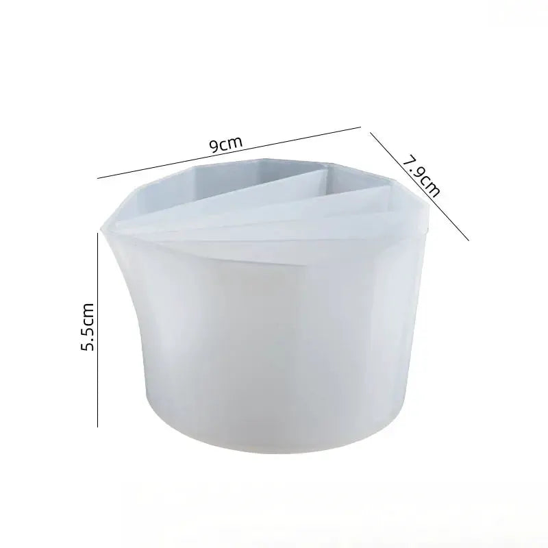 Reusable Silicone Paint Pouring Cups Set Of Three With Dividers For Acrylic Fluid Art