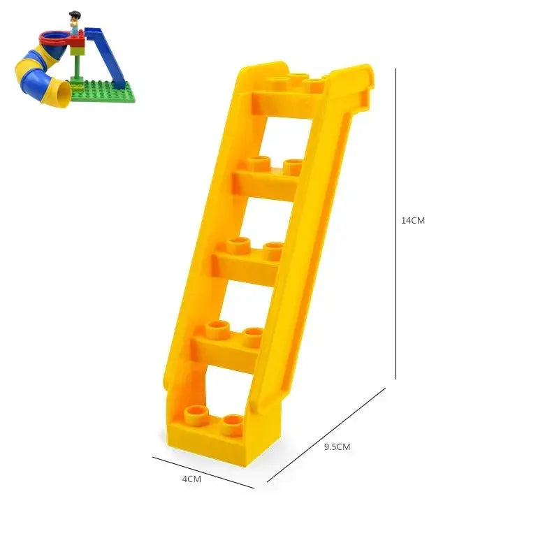 Big Building Blocks Duplo Compatible Large Brick Ferris Wheel Seesaw Slide Swing Educational Toy For Kids