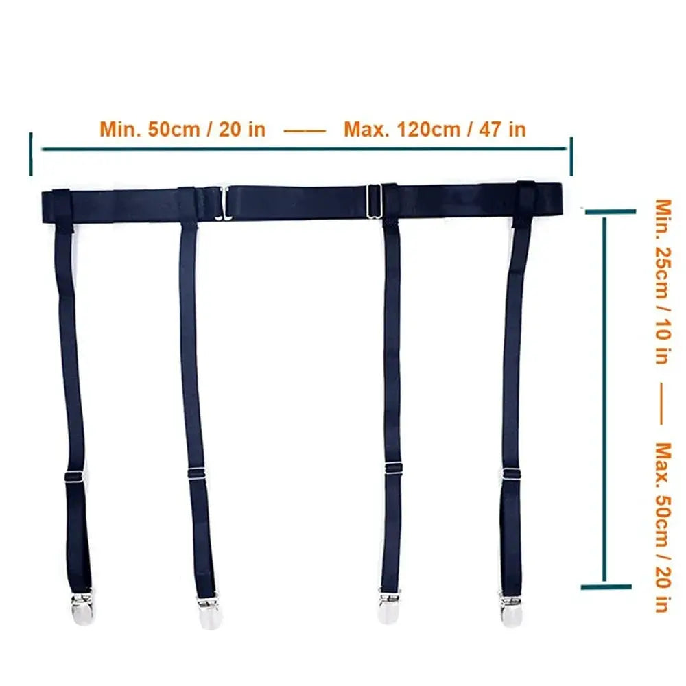 GarterGlam Garter Belt For Women And Girls Adjustable Elastic Thigh High Stockings Suspenders