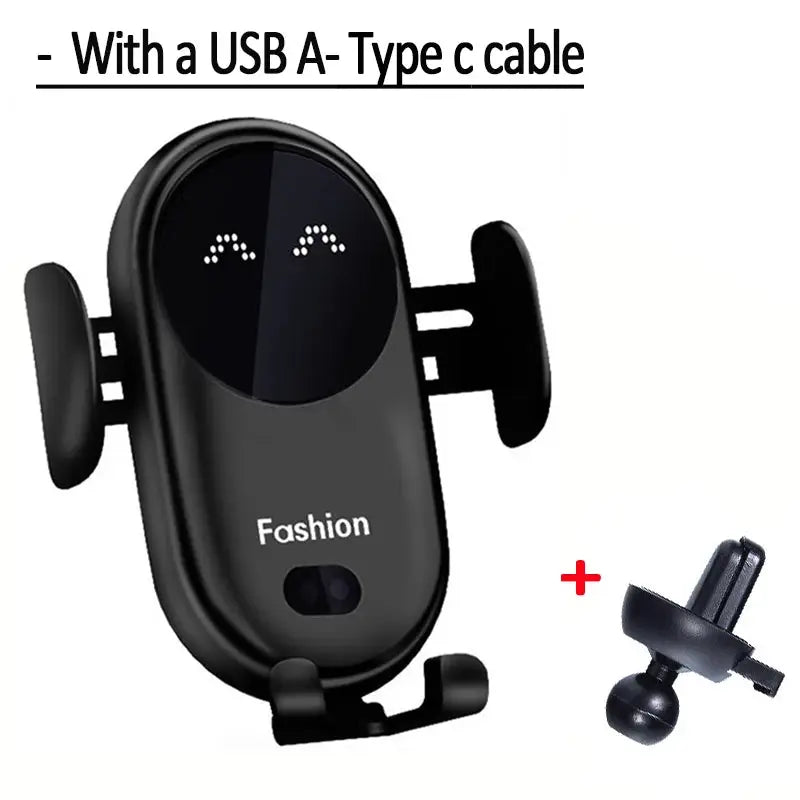VIKEFON Wireless Car Charger Mount for Air Vent, Rotating Phone Holder With Fast Infrared Wireless Charging