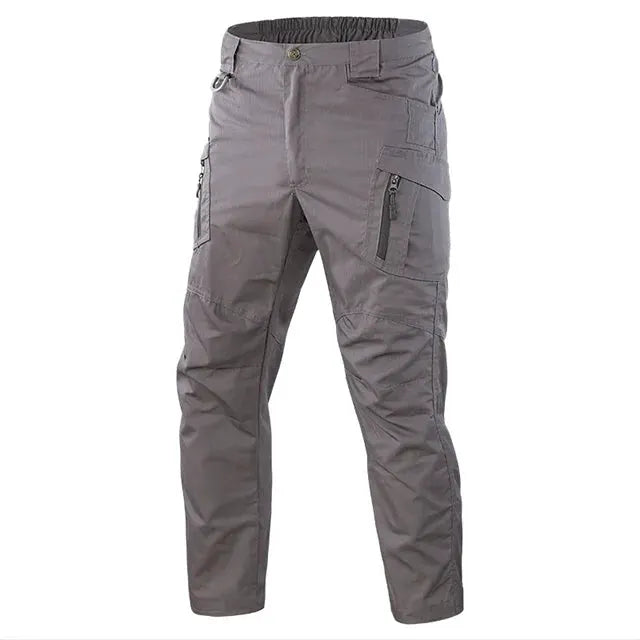 Men's cargo trousers by Simples Market, gray waterproof wear-resistant city pants with multiple pockets