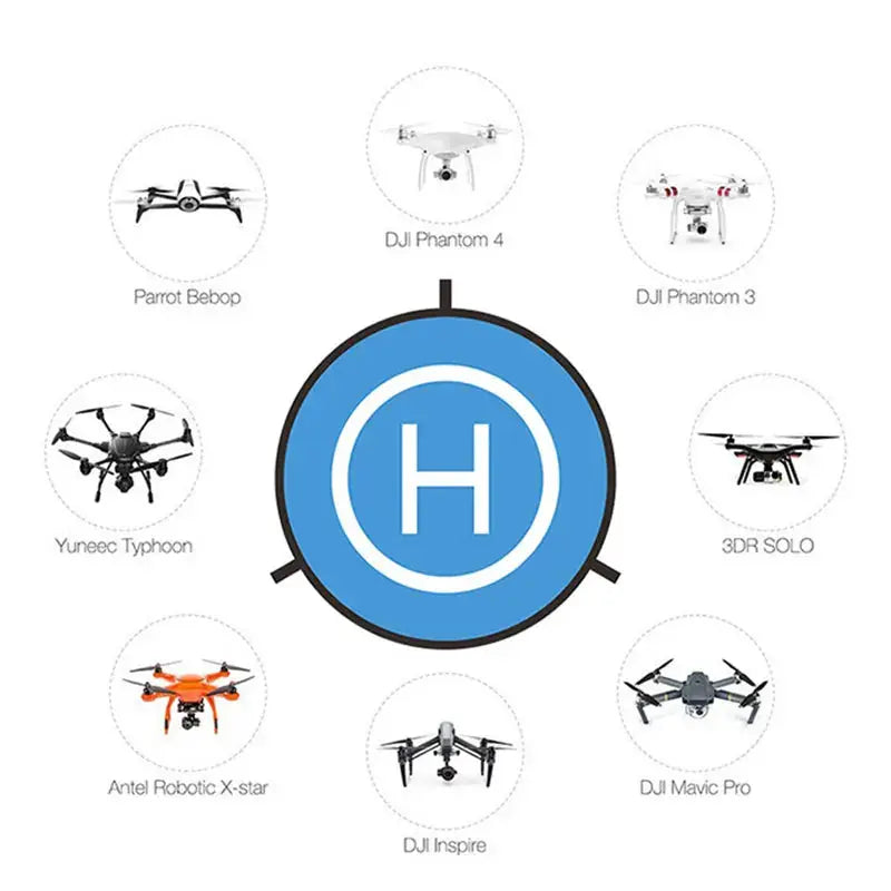 75 Cm Foldable Drone Landing Pad For Quadcopters Universal Waterproof Nylon Takeoff And Landing Mat Lawn Apron