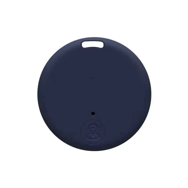 Xiaomi GPS Tracker circular navy blue device with carrying hole