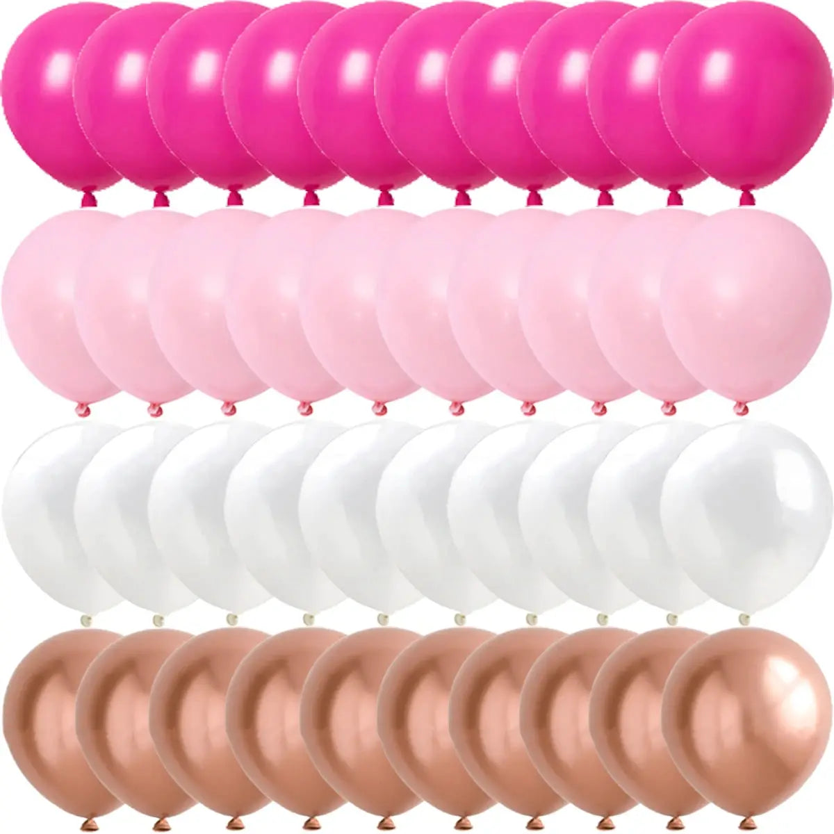 Rose Pink Metal Latex Confetti Balloons For Weddings Birthdays And Parties Matte Globos Decorations