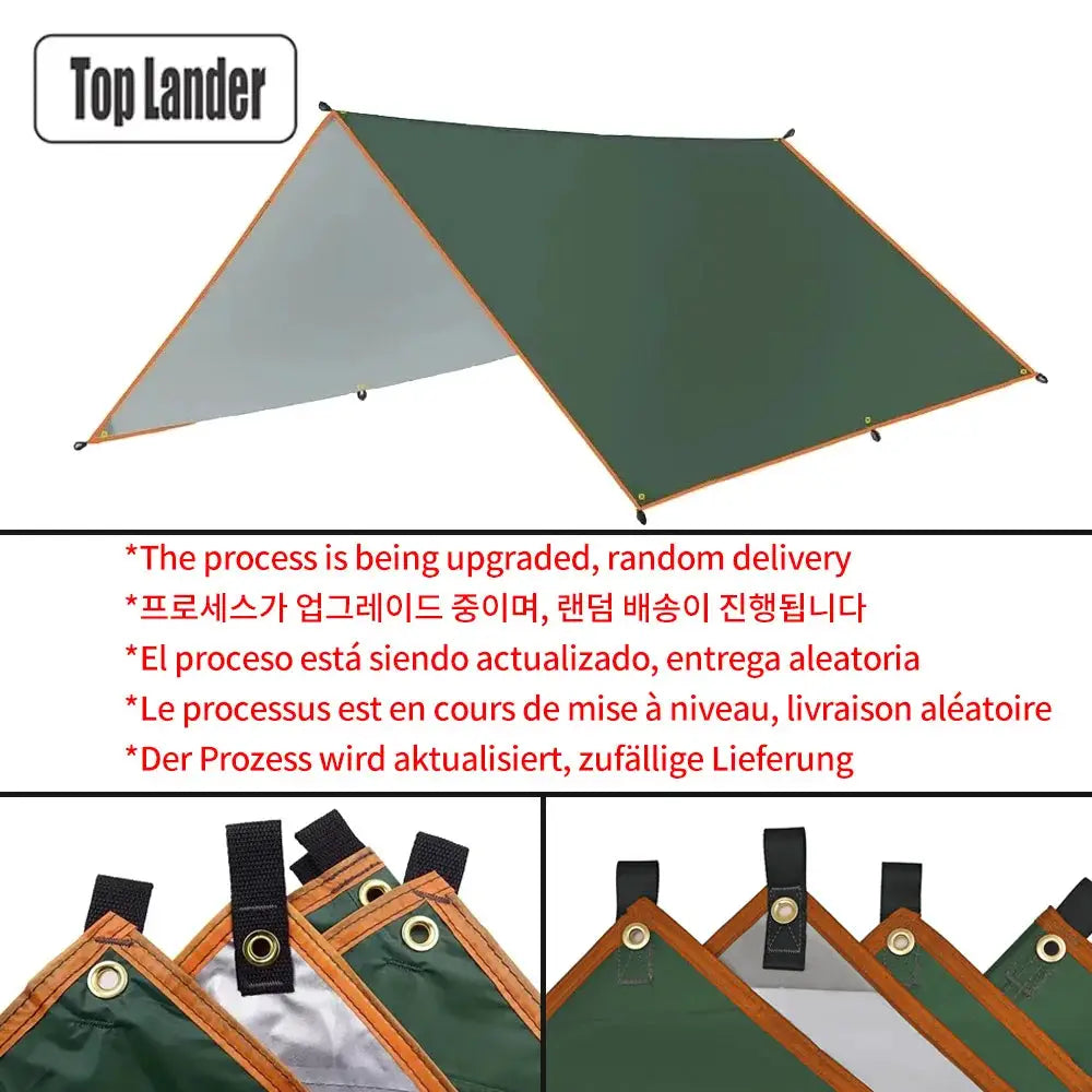 Ultralight Waterproof Tarp Tent 4x4m 5x3m 4x3m 3x3m Camping Awning Sun Shelter Garden Canopy for Outdoor Beach Hiking