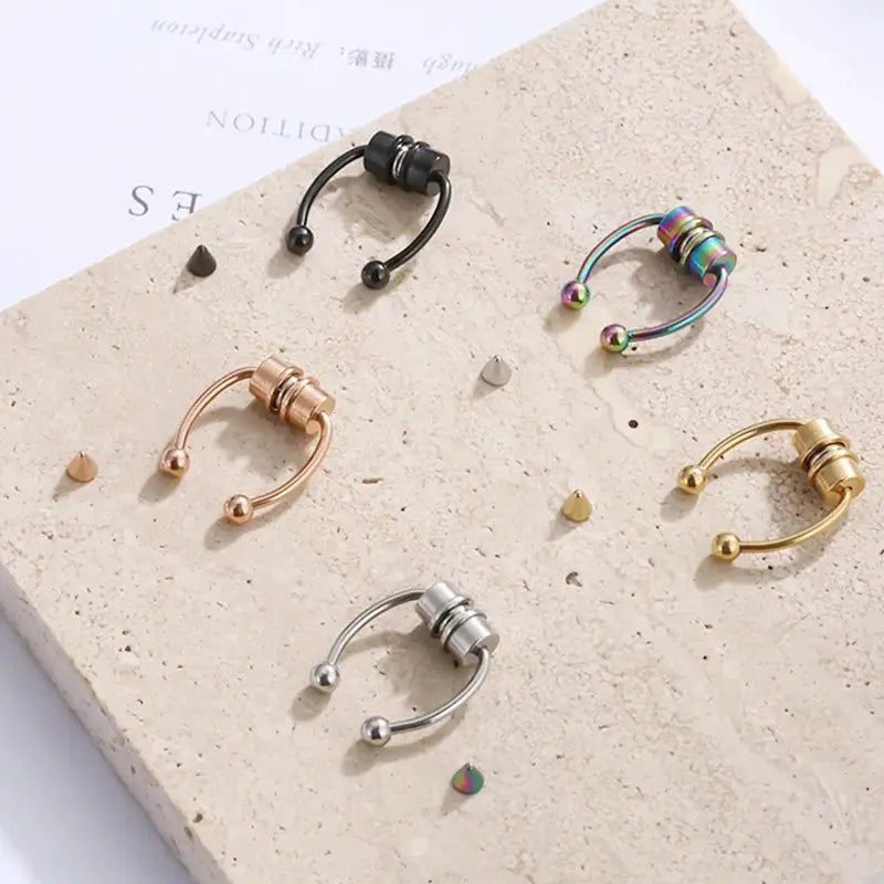 Magnetic Nose Ring Hoop Septum Non Piercing Clip Unisex Stainless Steel Punk Fashion Body Jewelry