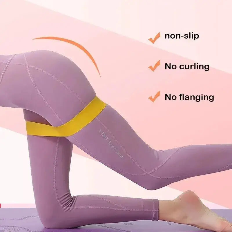 5Pcs Yoga Tension Belts Set, TPE Resistance Belts For Squats, Glute Activation, Stretching And Strength Training