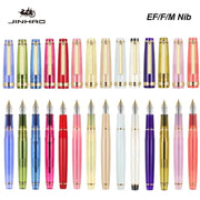 Jinhao 82 fountain pen set in assorted colors with gold trim and EF/F/M nib options